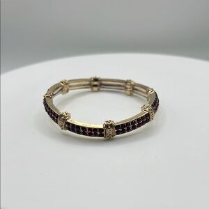 1320. Cara New‎ York Gold and Red Gemstone Bracelet